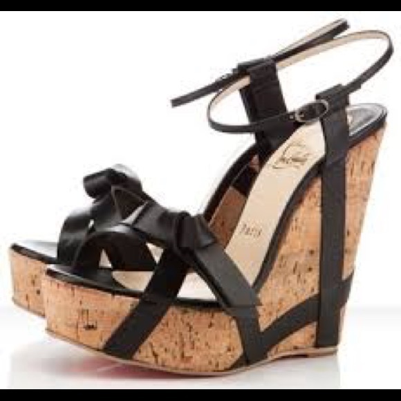 louboutin wedges black